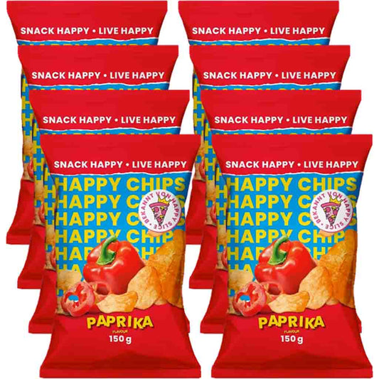 Happy Chips Paprika 8 x 150g (1200 g) MHD:07.07.2025