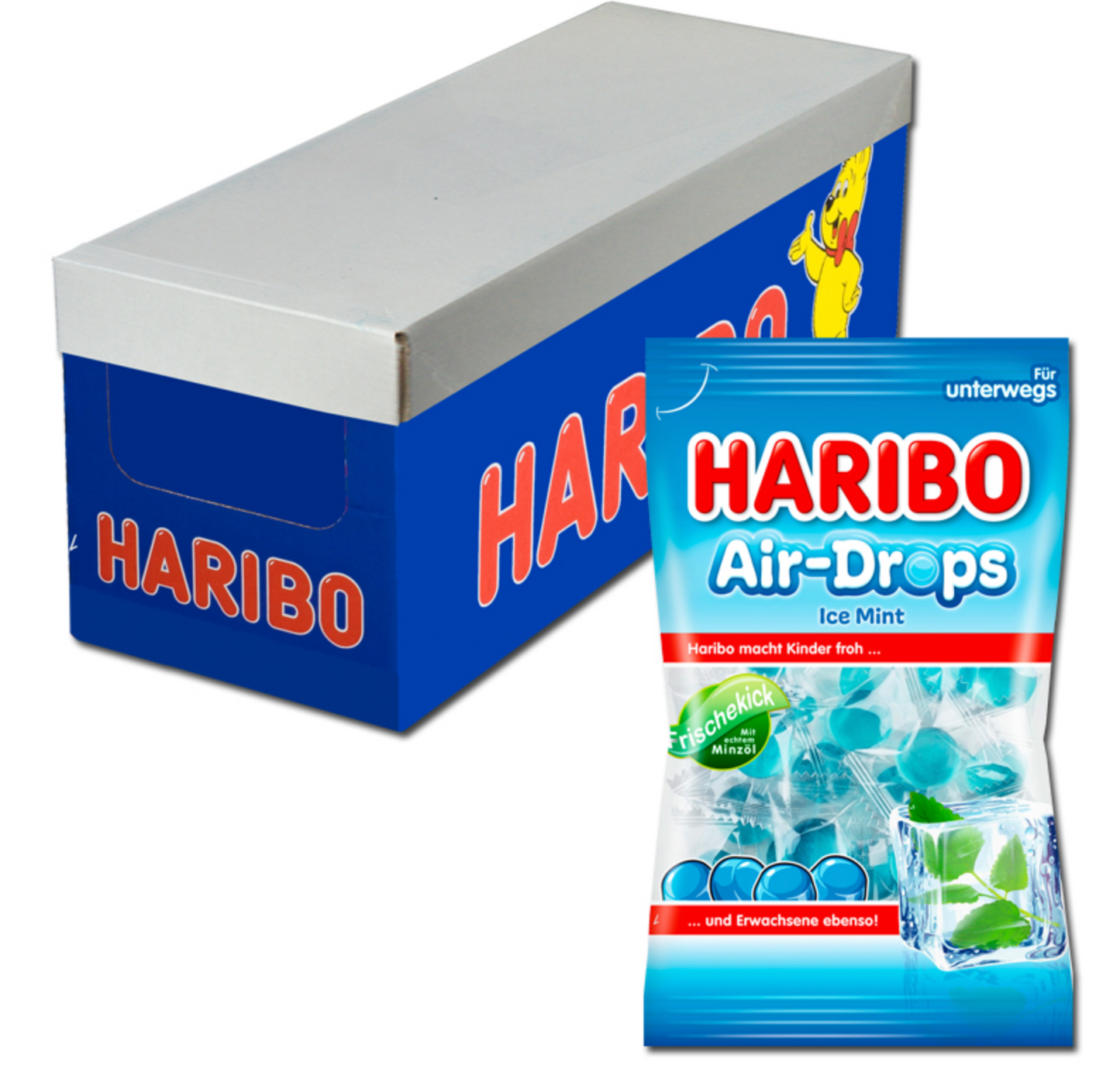 Haribo Air-Drops Ice Mint 12x100g MHD: 03.2026