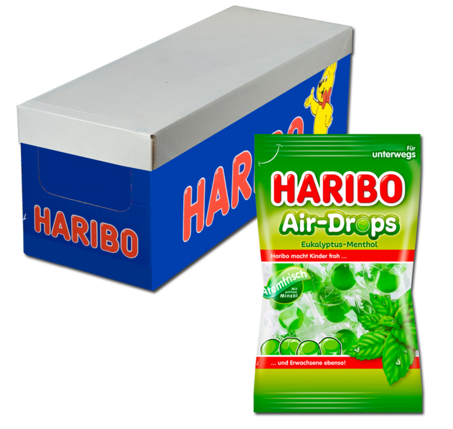 Haribo Air-Drops Eukalyptus-Menthol 12x100g MHD: 06.2026