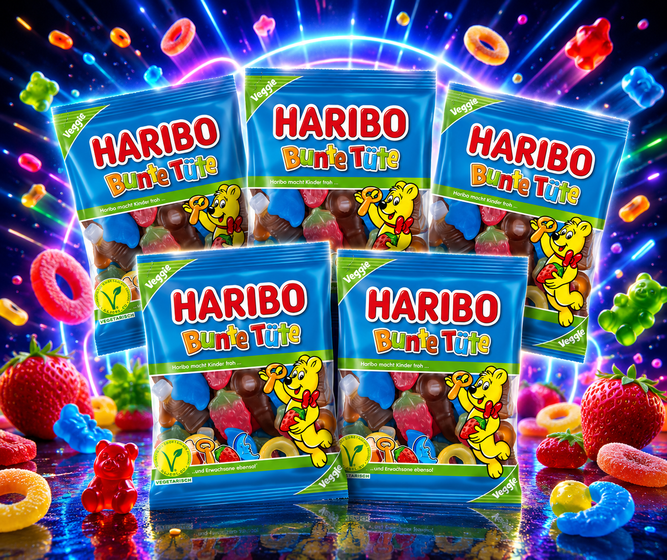 Haribo Bunte Tüte veggie 5 x 175g
