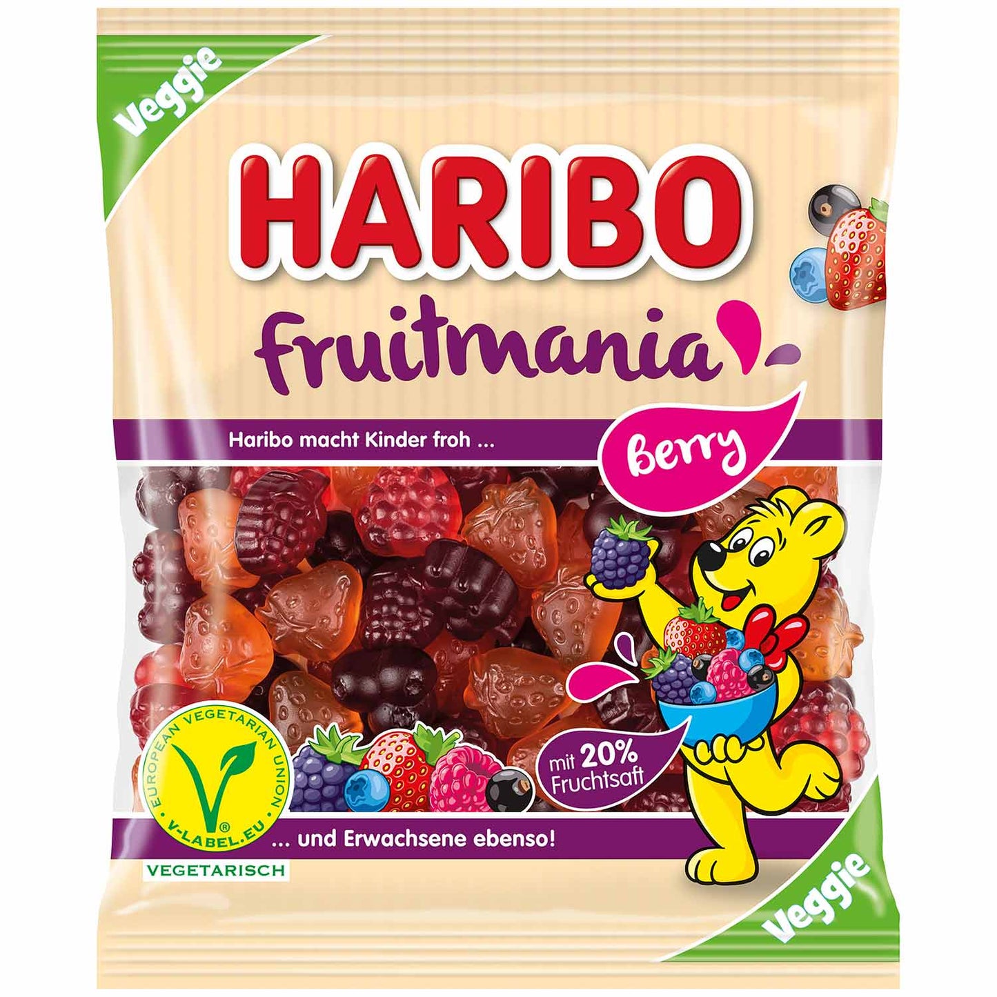 Haribo Fruitmania Berry veggie 5 x 160g