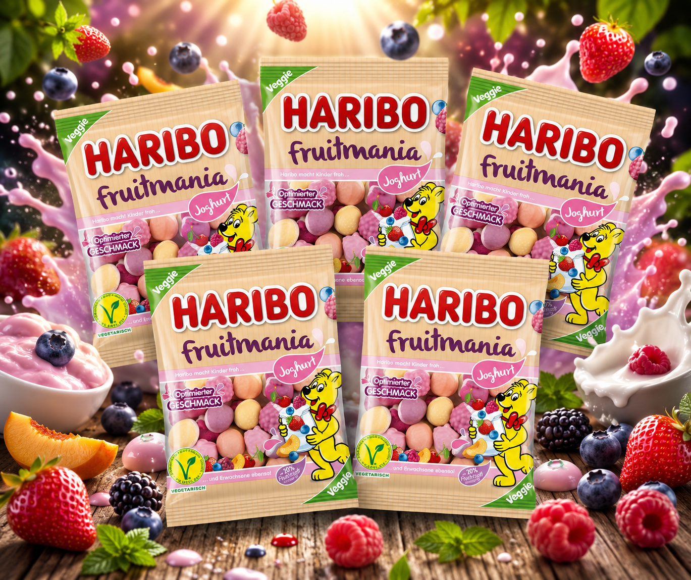 Haribo Fruitmania Joghurt veggie 5 x 160g
