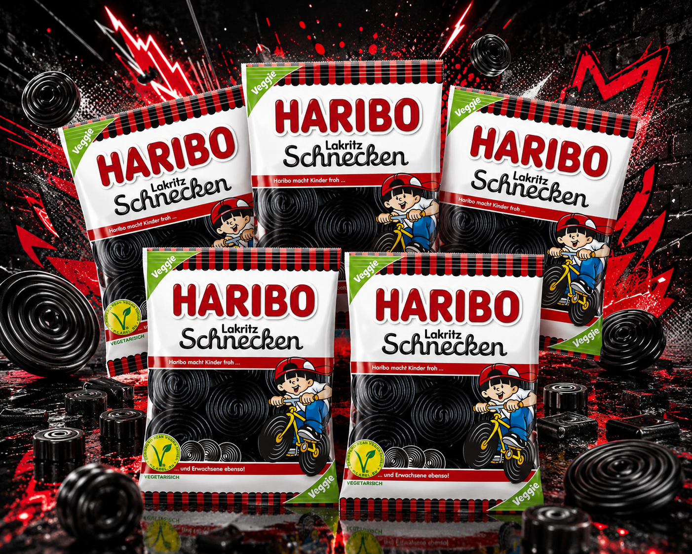 Haribo Lakritz Schnecken vegetarisch 5 x 175g
