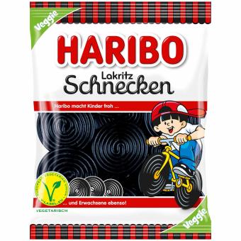 Haribo Lakritz Schnecken vegetarisch 175g MHD: 08.2025