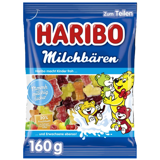 Haribo Milchbären Fruchtgummi Schaumzucker 160g