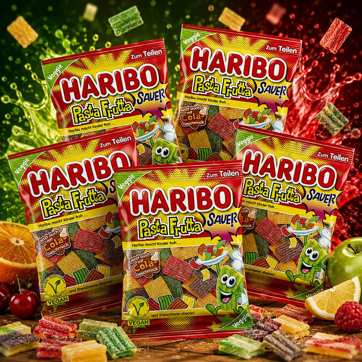 Haribo Pasta Frutta sauer vegan 5 x 160g