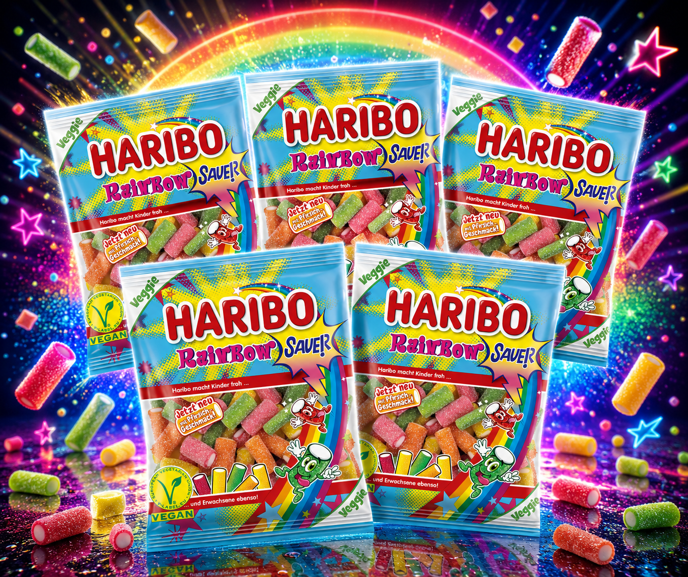 Haribo Rainbow sauer veggie 5 x 160g