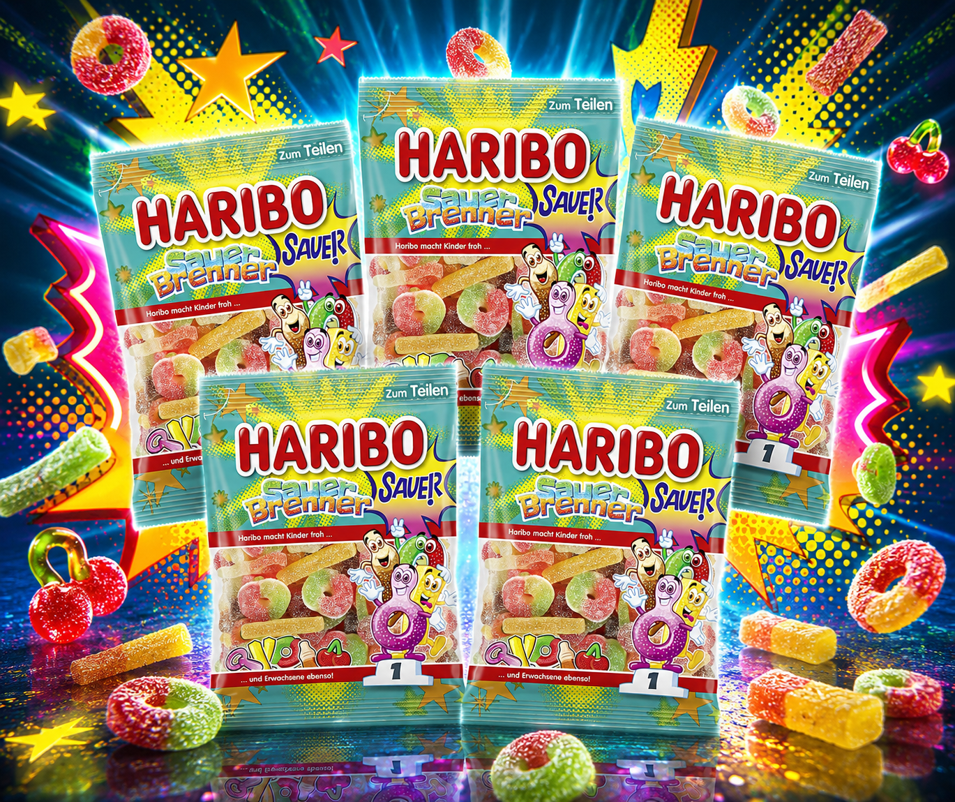 Haribo Sauer Brenner sauer 5 x 160g