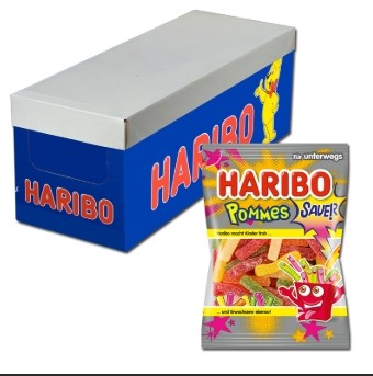 Haribo saure Pommes 24x100g MHD: 10.2026
