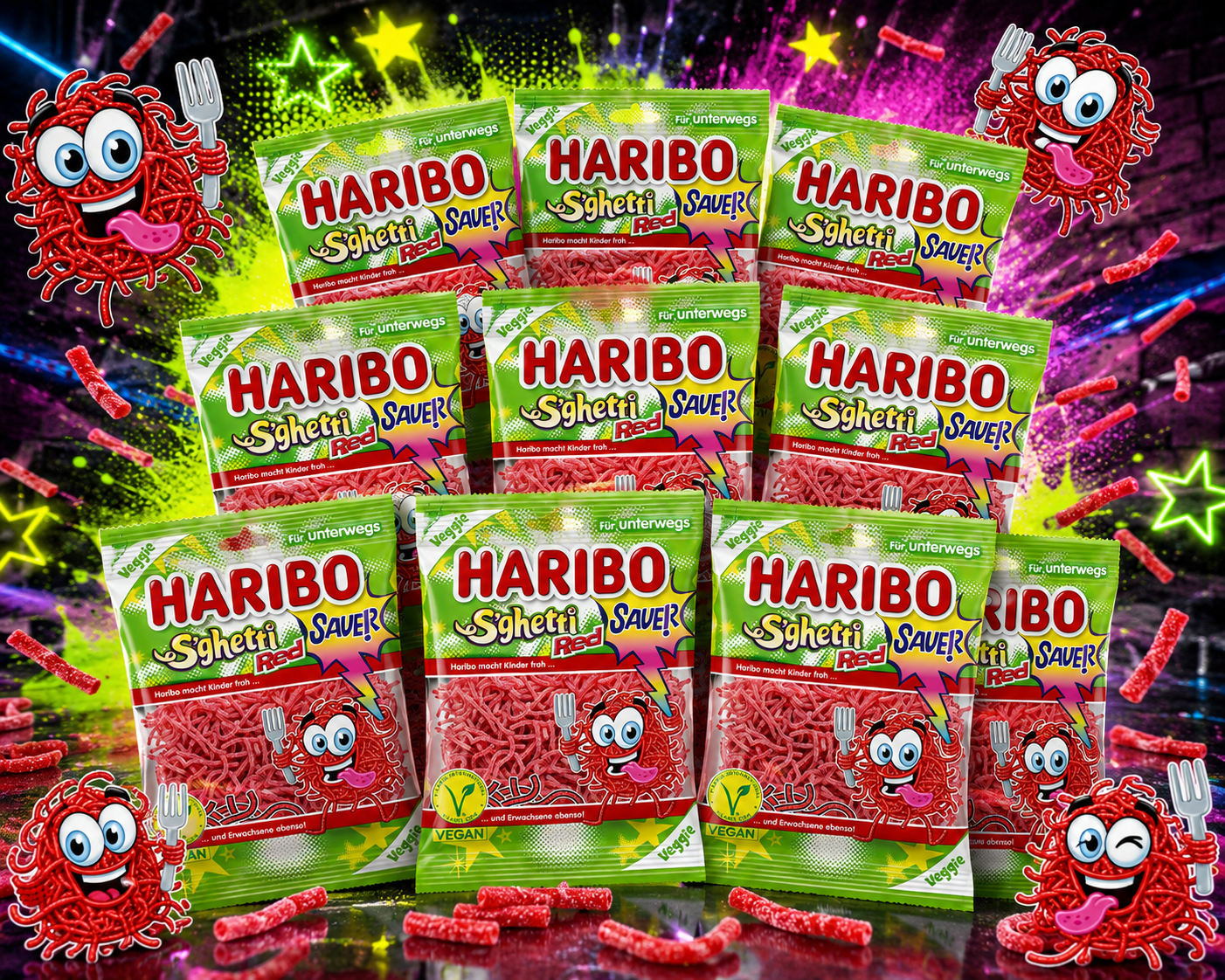 Haribo Spaghetti Red 10 x 85g