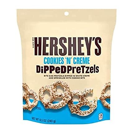 Hersheys Cookies N Creme Dipped Pretzels 240g MHD: 30.09.2024