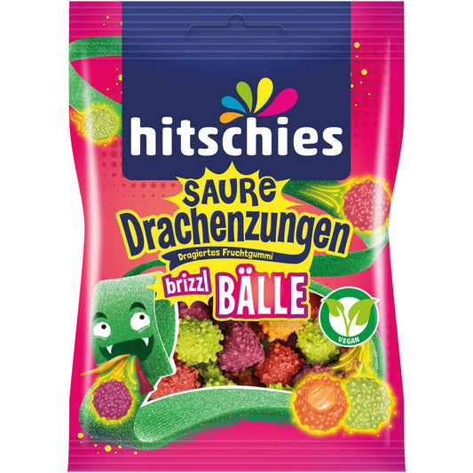 Hitschies Saure Drachenzungen brizzl Bälle 100g