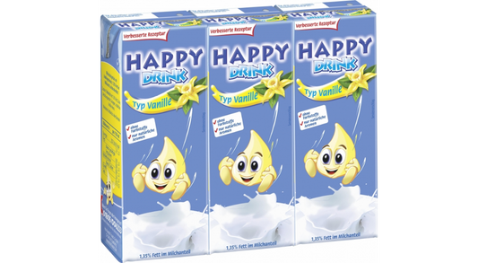 Happy Drink Kakao Typ Vanille 3x0,2l MHD:02.04.2025