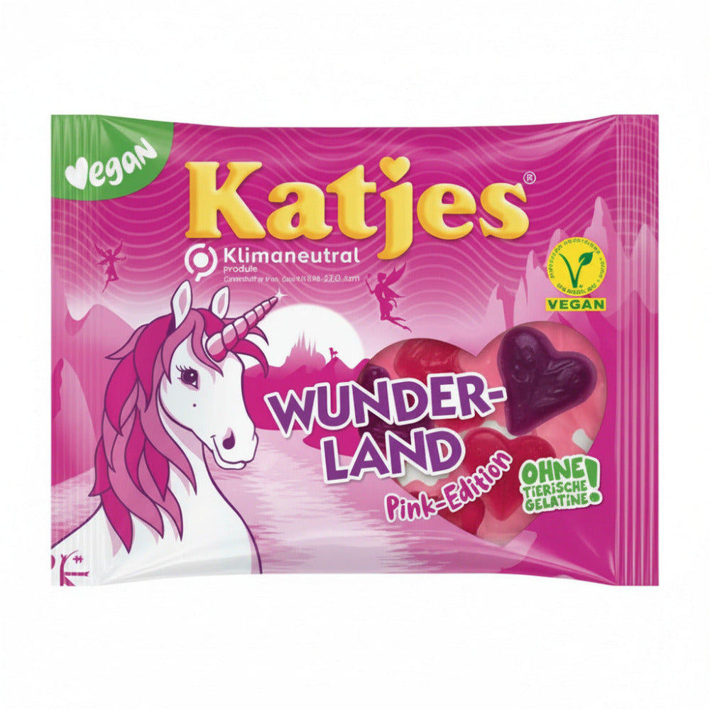 Katjes Édition Rose du Pays des Merveilles 210g | Gommes végétariennes aux fruits