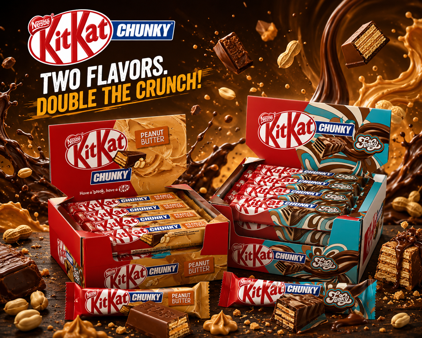 KitKat Chunky Funky + Peanut butter (2 x 24er)