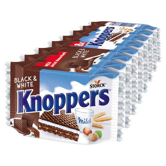 Knoppers Black & White 8erx25gr. MHD: 01.01.2025