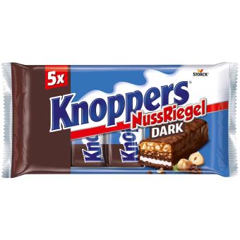 Knoppers Nuss Riegel Dark - Vorteilspack 5 x 40g MHD:02.2025