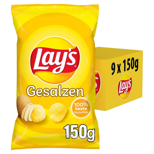 Lay's Gesalzen 150g x 9 MHD:07.2.2025