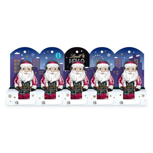 Lindt Hello Xmas Mini Santa Figuren aus Vollmilchschokolade 5x10g MHD:30.03.2025
