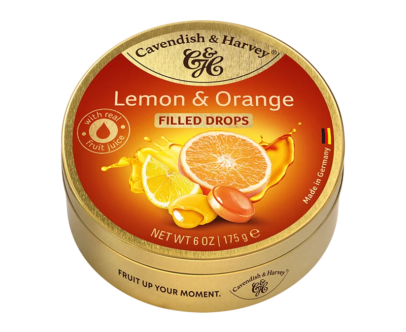 Cavendish & Harvey Lemon & Orange Drops, filled 175g MHD: 05.03.2027
