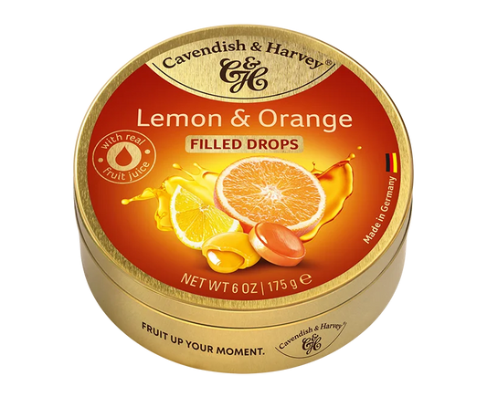 Cavendish & Harvey Lemon & Orange Drops, filled 175g MHD: 05.03.2027