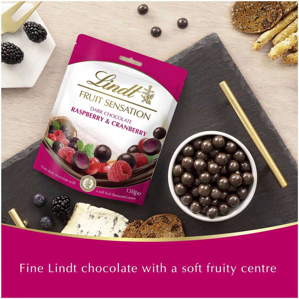 Lindt Sensation Fruit Himbeere & Cranberry 150g