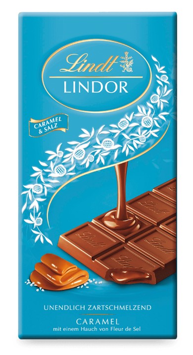 Lindt LINDOR Caramel & Sel 100g