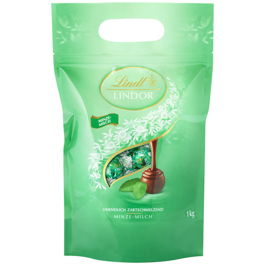 Lindt Lindor Kugeln Vollmilch Minze 1kg MHD: 11.2024