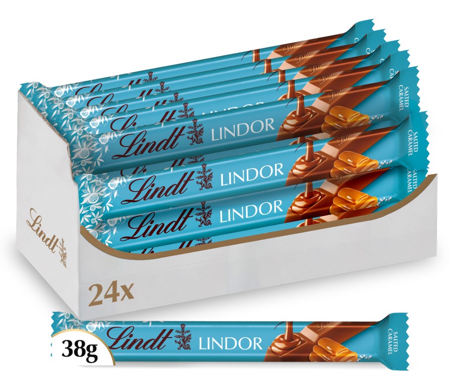 Lindt Lindor Stick Salted Caramel 24x38g