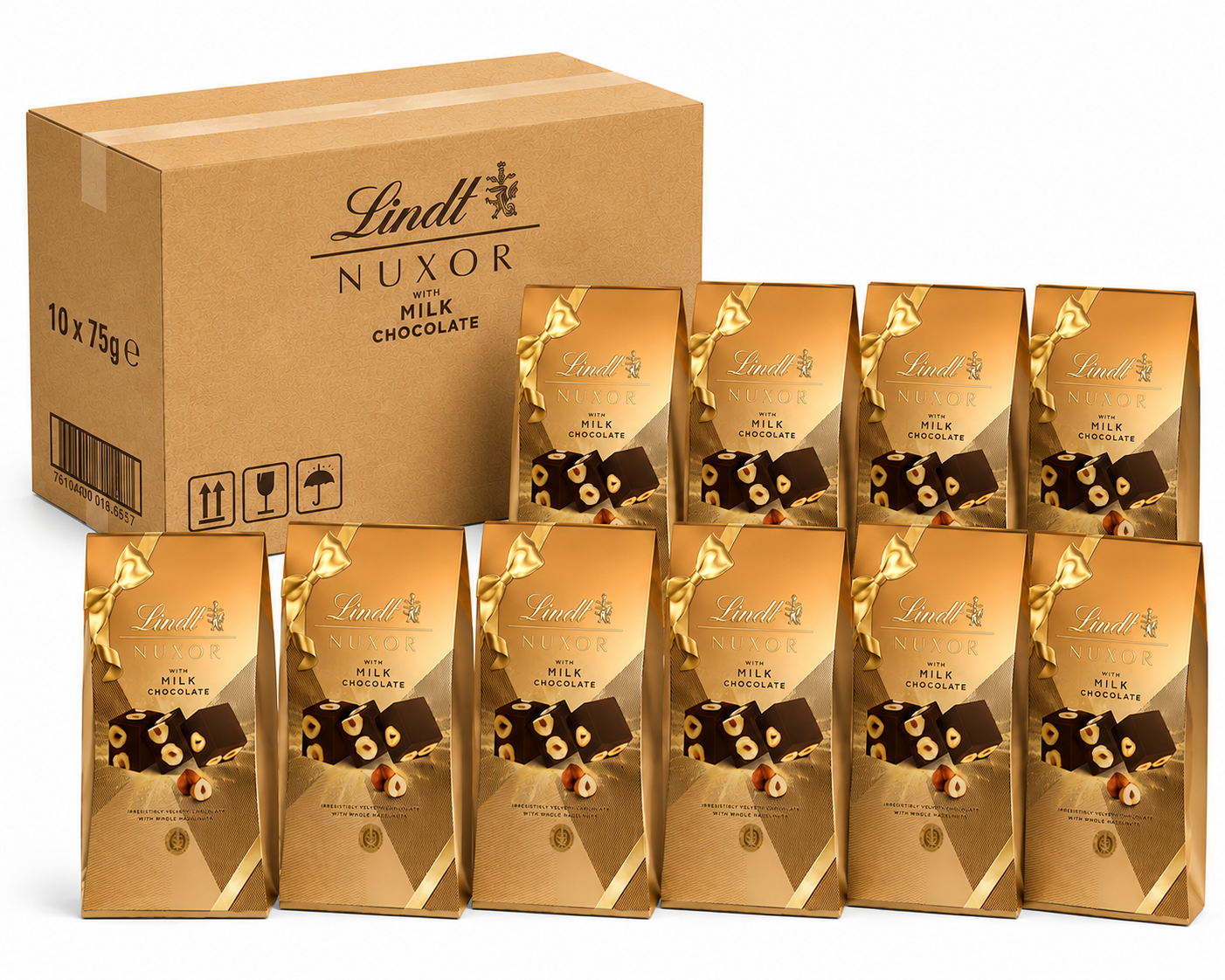 Lindt Nuxor Milk 10x75g