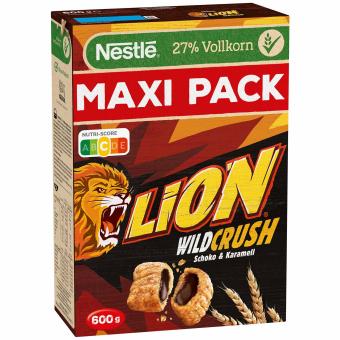 Lion WildCrush Schoko & Karamell 600g MHD:31.07.2025