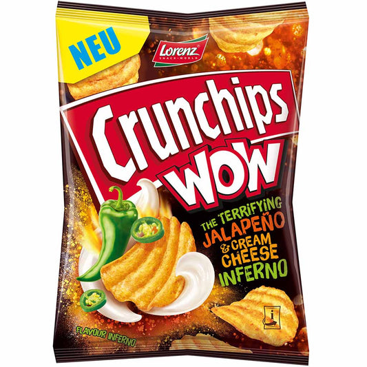 Lorenz Crunchips WOW Jalapeno & Cream Chese 110g MHD: 08.08.2025