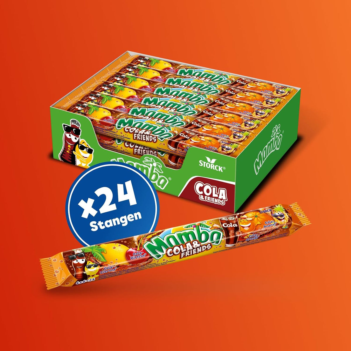 Mamba Cola & Friends Kaubonbon 24 x 106g