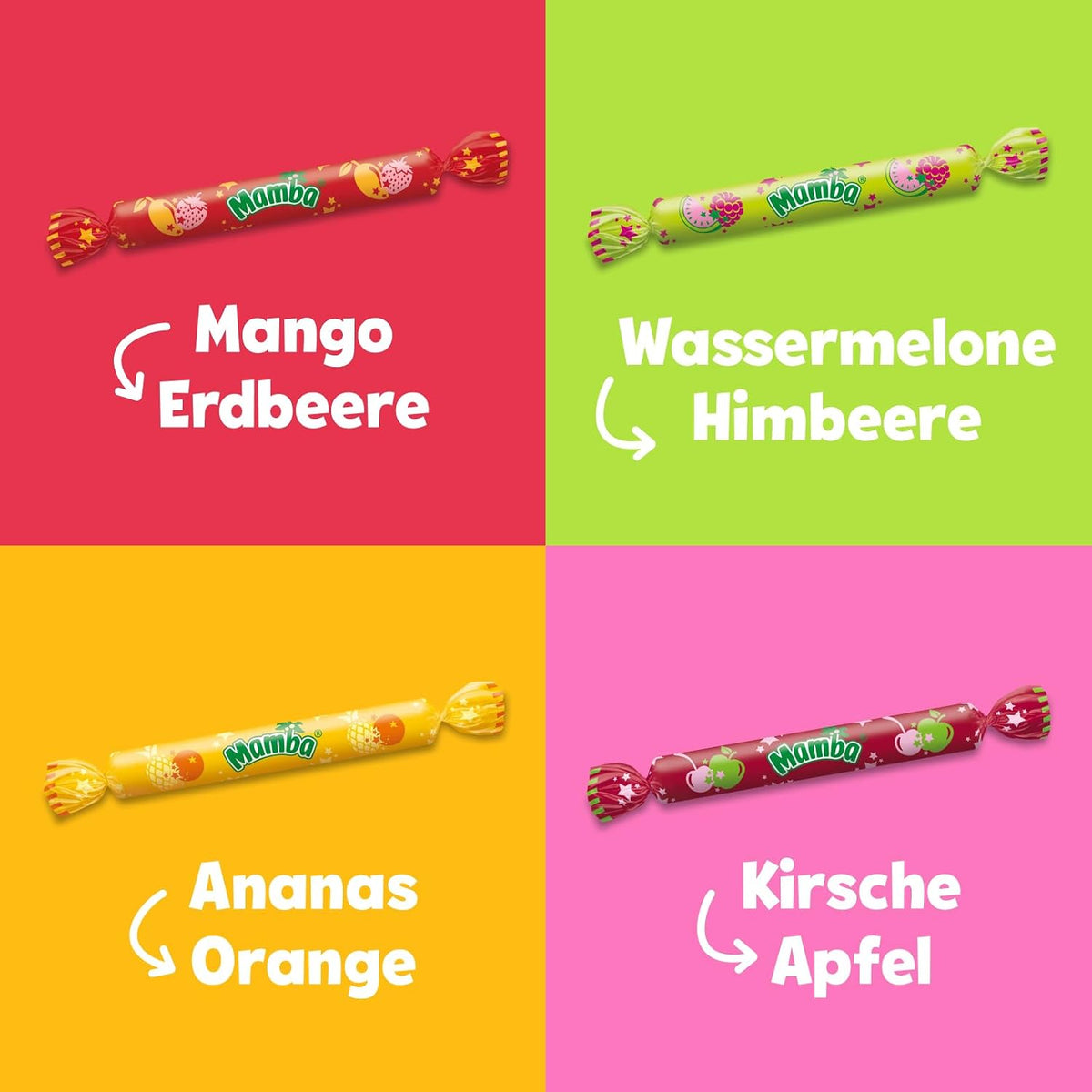 Mamba Magic Sticks Kaubonbon - Sorten
