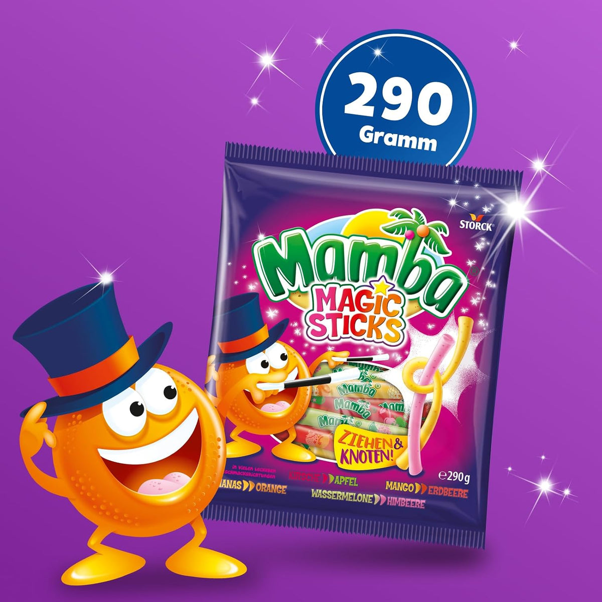 Mamba Magic Sticks Kaubonbon-Stangen mit Fruchtgeschmack