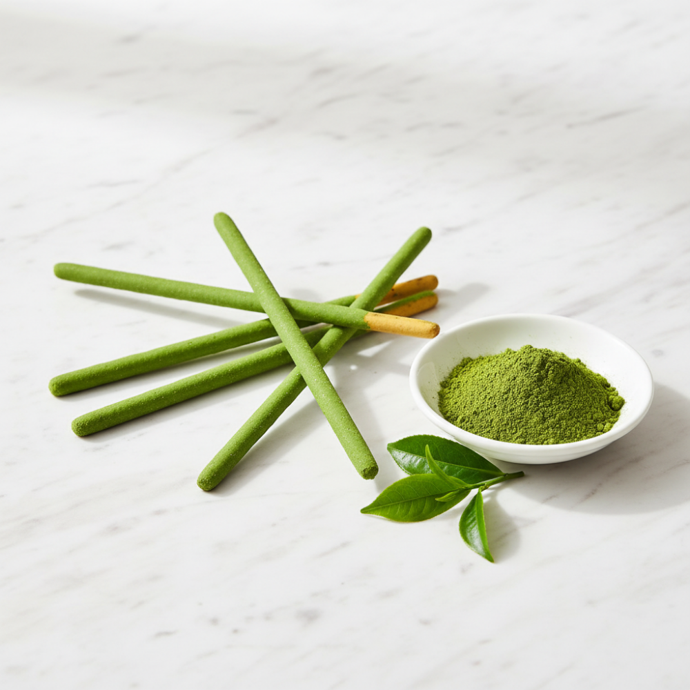 Matcha Coated Sticks 
