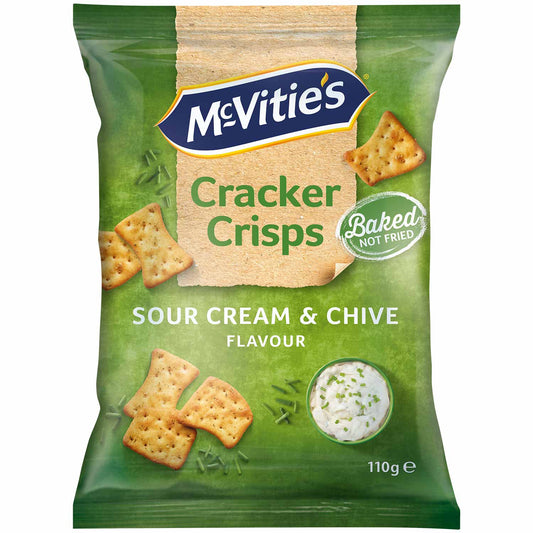 McVitie's Cracker Crisps Sour Cream & Chive 110g MHD: 24.09.2024