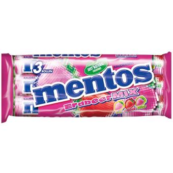 mentos Erdbeer Mix 3x37,5g MHD:28.02.2027