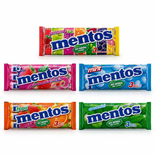 Mentos Variety Mega-Mix Kaubonbons 5 x 3 Rollen Aktionsbundle
