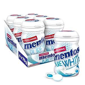 mentos Pure White Kaugummi zuckerfrei 6x35er (6 x 70 g)