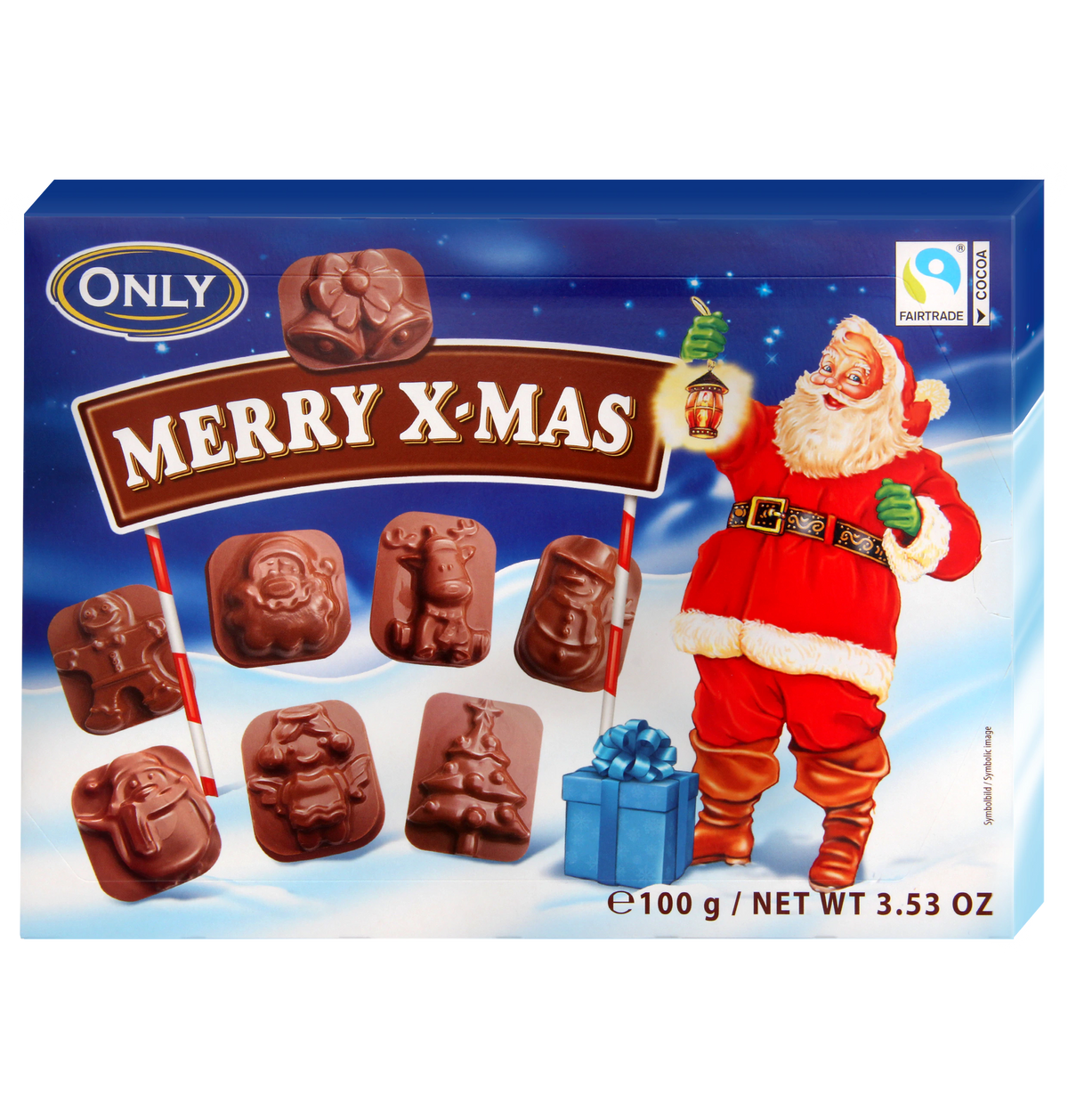 Chocolat au lait Chiffres Joyeux Noël 100g