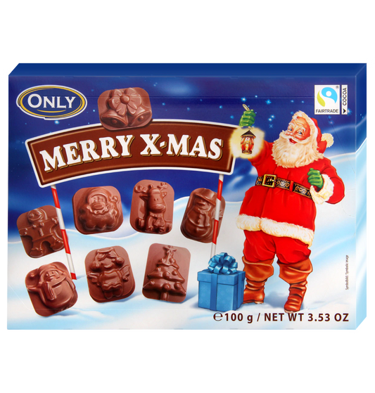 Milchschokolade Merry X-mas Figuren 100g  MHD:19.06.2026