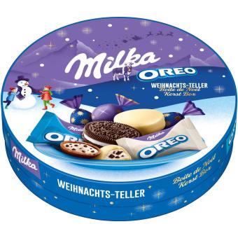 Milka & Oreo Weihnachts-Teller 197g MHD: 31.03.2025