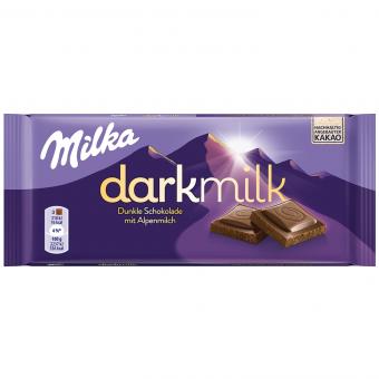 Milka Darkmilk Dunkle Alpenmilchschokolade 85g MHD: 06.07.2025