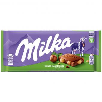 Milka Ganze Haselnüsse 100g MHD:19.01.2005