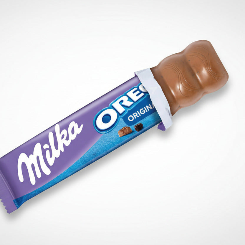 Milka Schokoriegel – Alpenmilch-Schokolade mit Kakaokeks-Stücken und feiner Milchcrèmefüllung