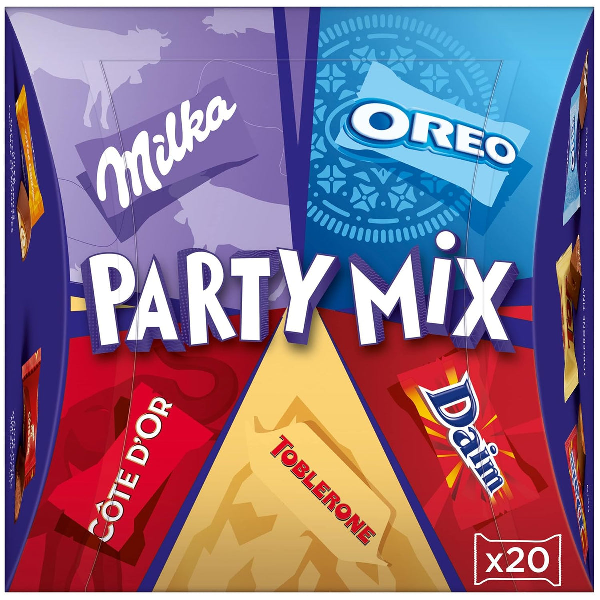 Milka Party Mix – mieszanka pralin z Milką, OREO, Côte D’Or, Toblerone i Daim