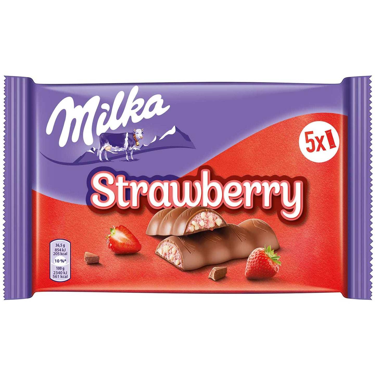 Milka Strawberry Riegel 5x36.5G THT:22.05.2025