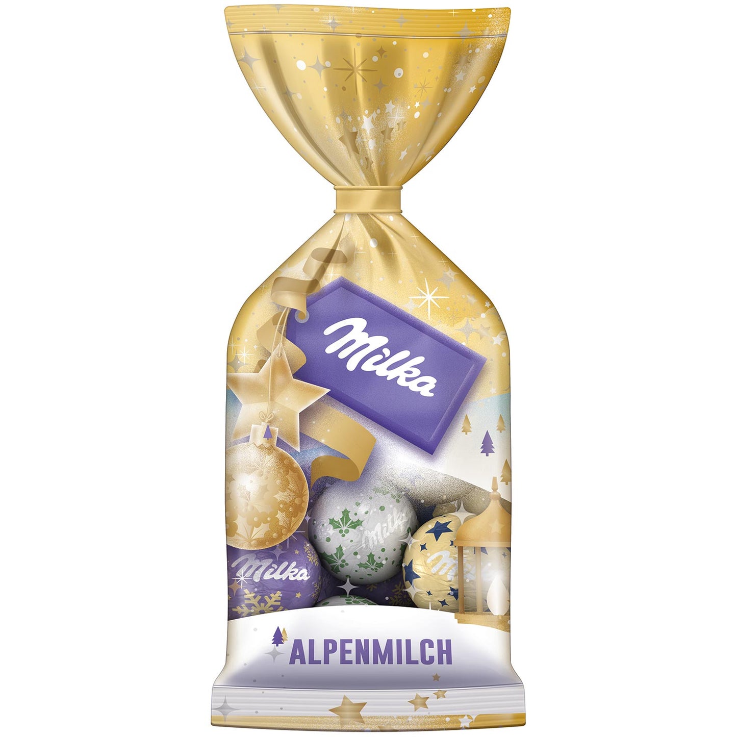 Milka Weihnachts-Kugeln Alpenmilch Design Edition 100g MHD: 31.03.2025