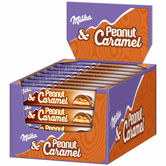 36x Milka Peanut & Caramel Riegel á 37g=1332g MHD:30.08.25